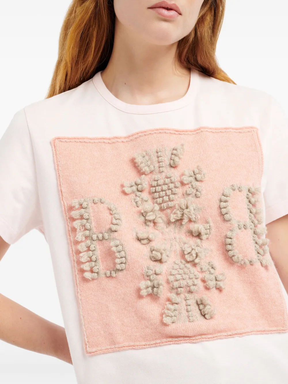 Shop Barrie Logo-patch T-shirt In Rosa