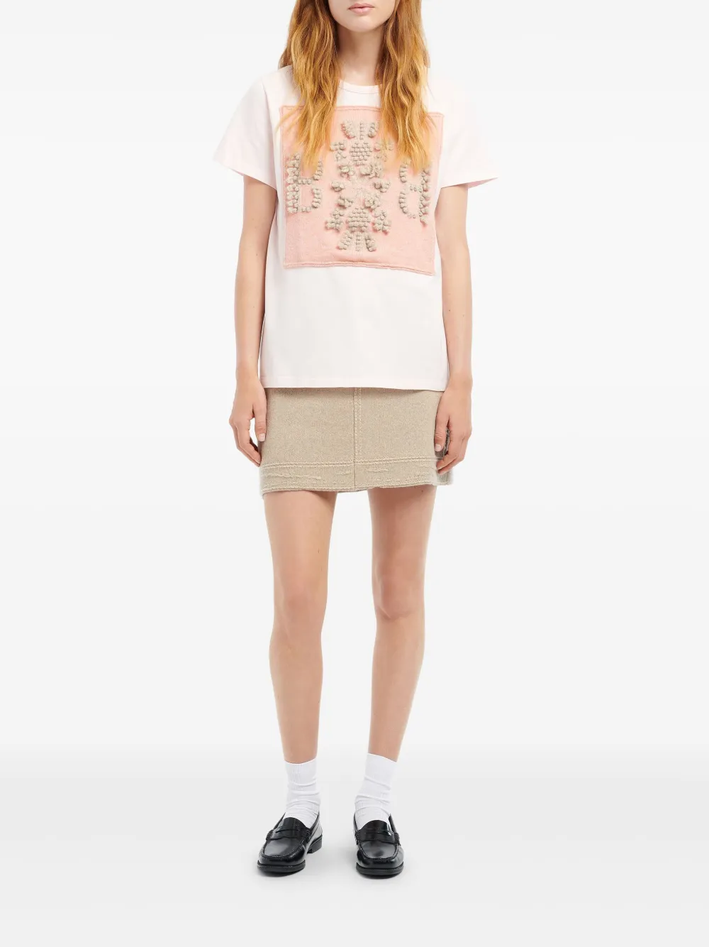 Shop Barrie Logo-patch T-shirt In Rosa