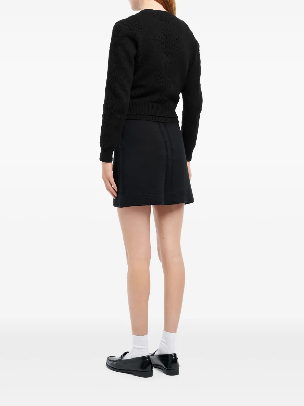 Barrie Vest met geperforeerde details Zwart