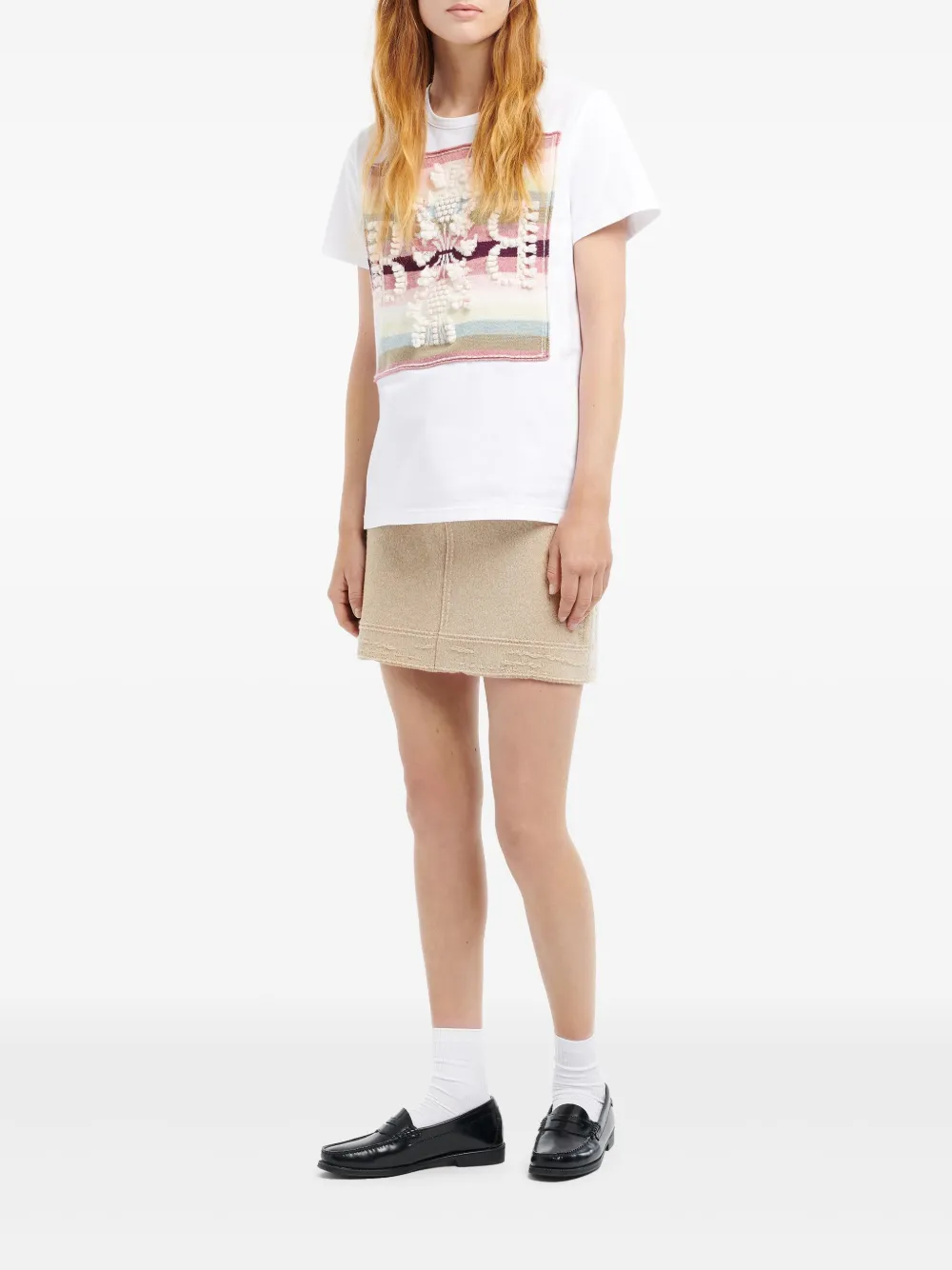 Barrie T-shirt met logopatch - Wit