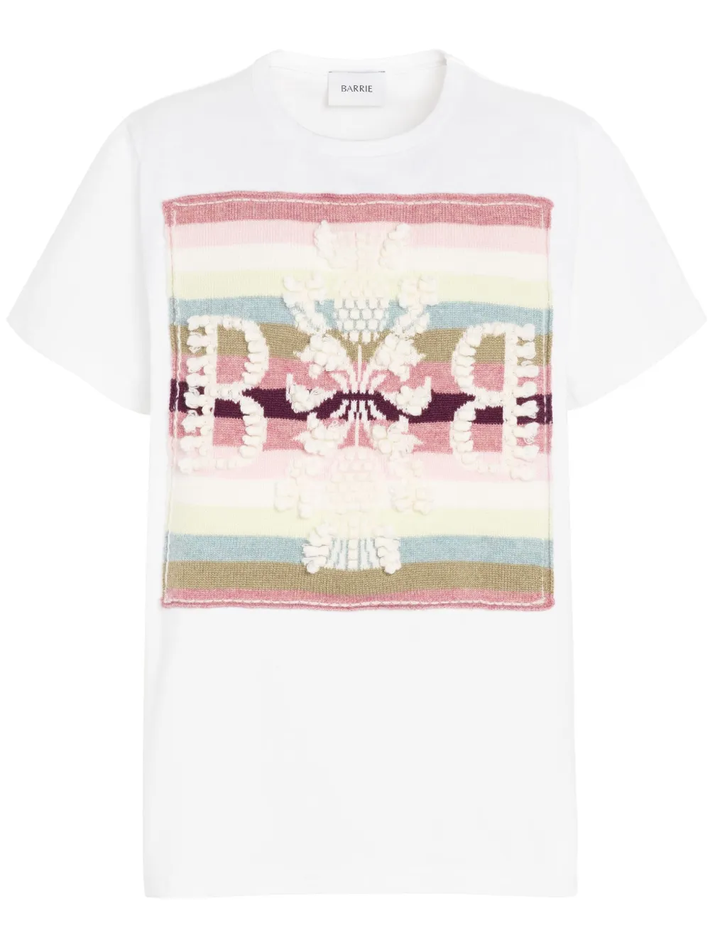 Barrie logo-patch striped T-shirt | White | Image 1