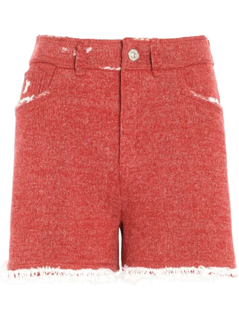 Barrie fine-knit fringe-detail shorts 