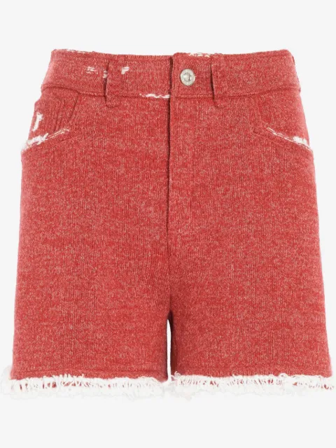 Barrie fine-knit fringe-detail shorts 