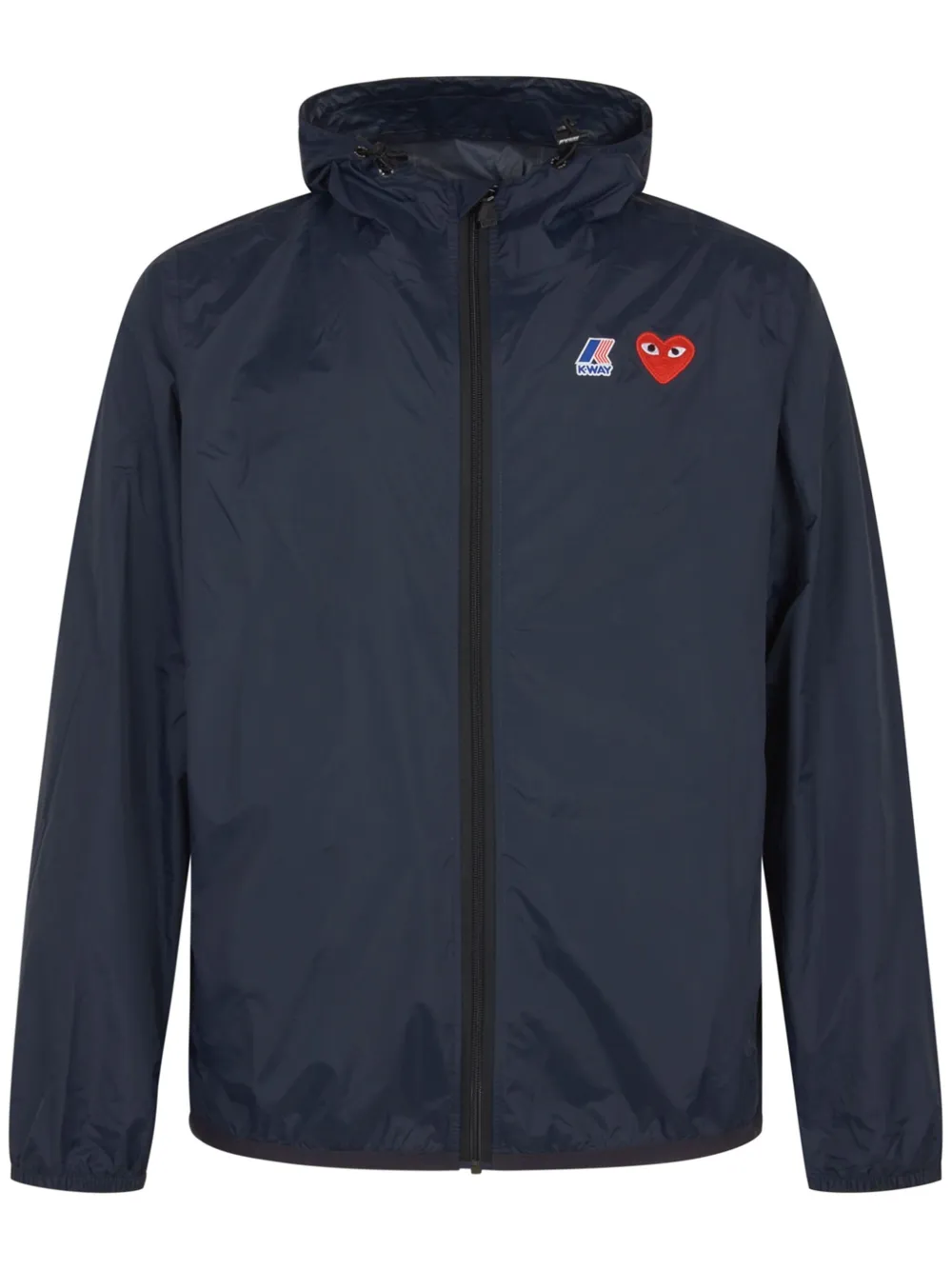 Comme Des Garçons Play Jaqueta leve x K-Way com capuz | Azul | Image 1