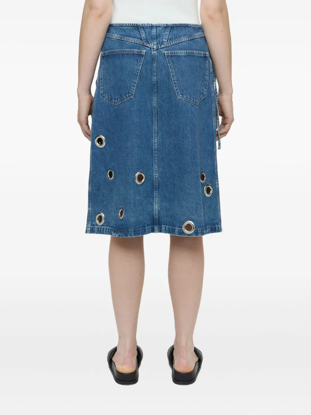 CLOSED WRAP MIDI SKIRT 