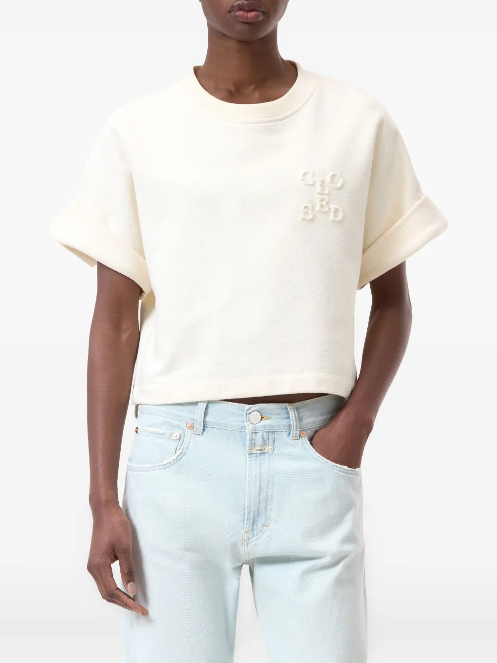 CLOSED COTTON-BLEND T-SHIRT 
