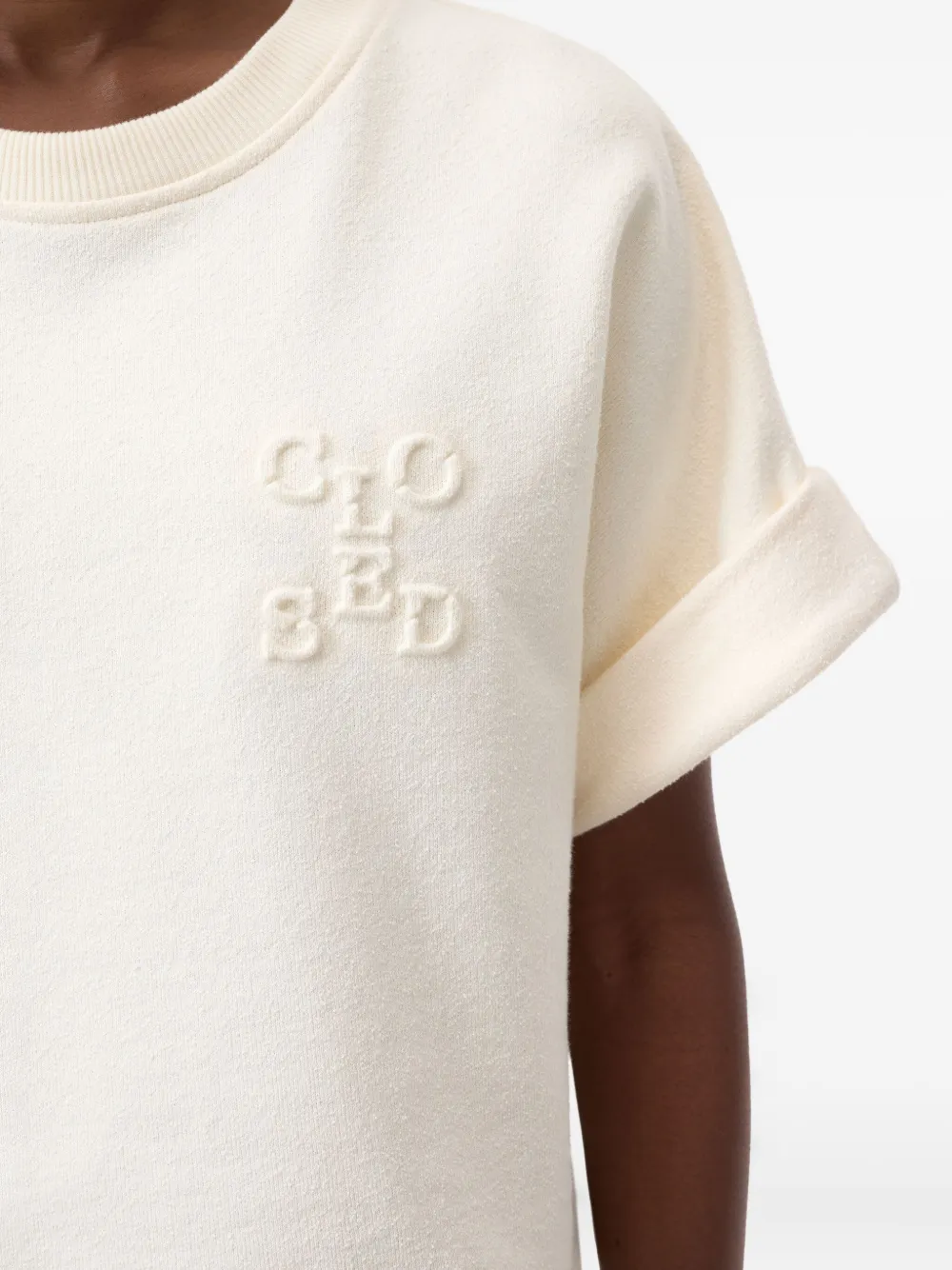Shop Closed Cotton-blend T-shirt In Neutrals