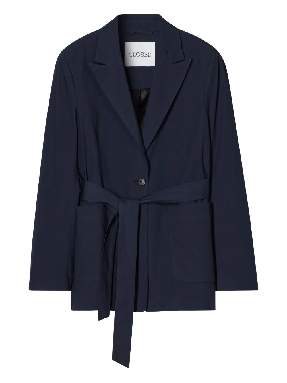 Closed blazer con cinturón | azul | Image 1