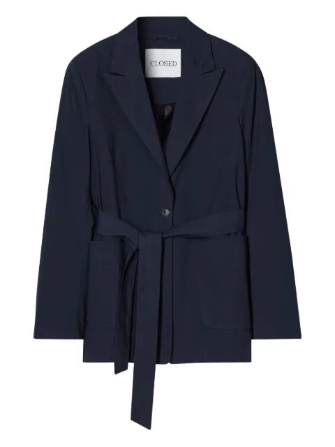 Closed belted blazer
