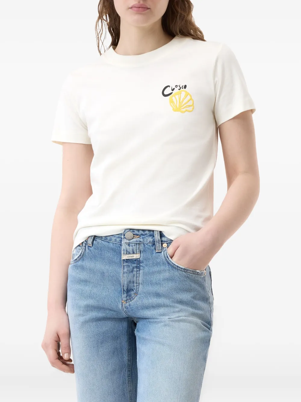 CLOSED EMBROIDERED COTTON T-SHIRT 
