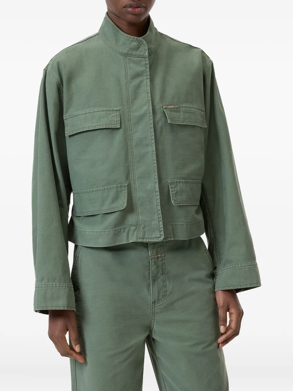 Shop Closed Ccotton Jacket In Green