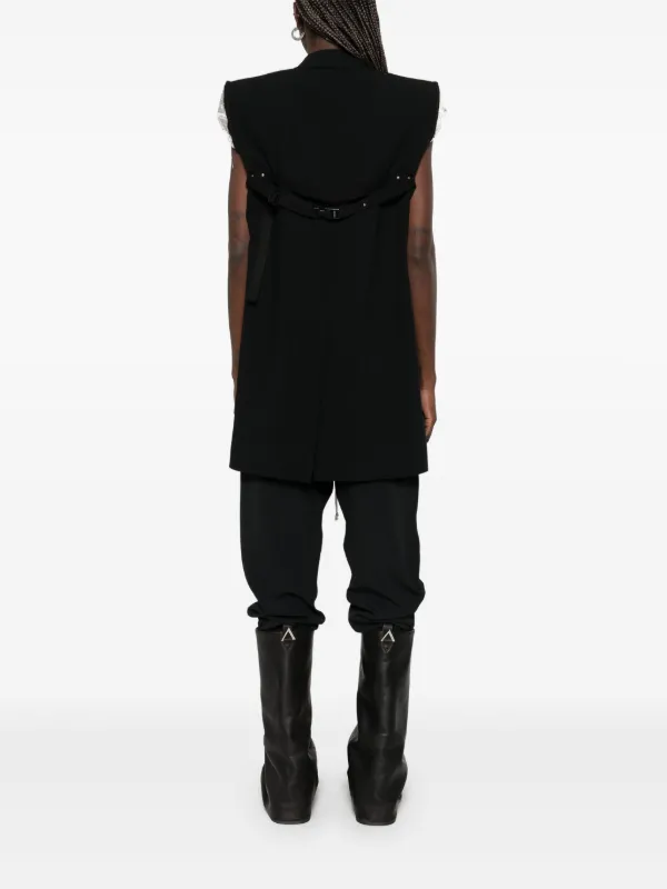 Rick Owens Dirt Tailored Vest | Black | FARFETCH CA
