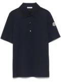 Moncler logo-patch polo shirt - Blue