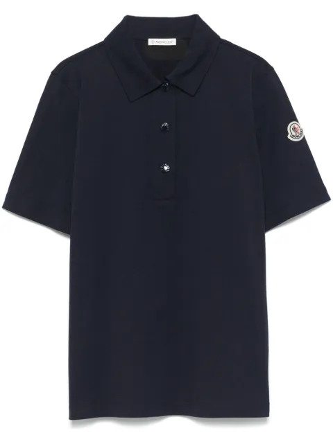 Moncler playera tipo polo con parche del logo