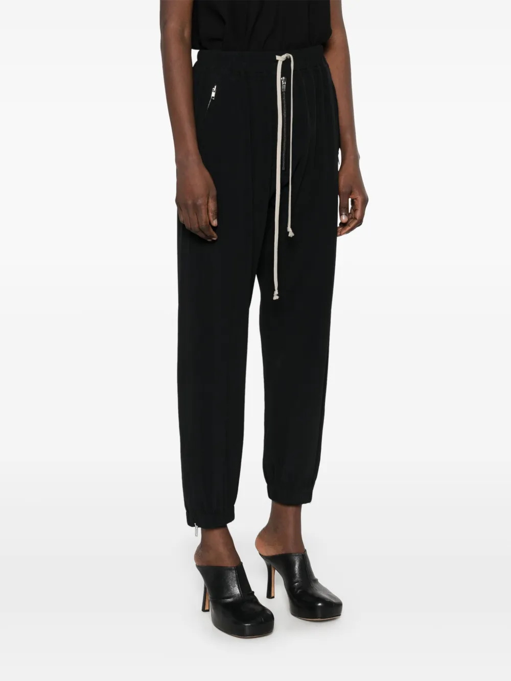 Rick Owens Crêpe trainingsbroek Zwart
