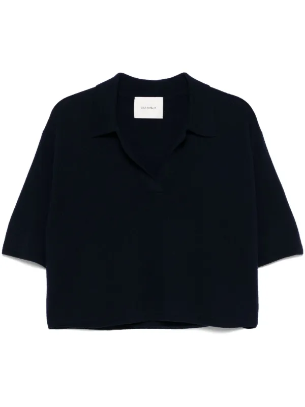 Lisa Yang Neela Polo Top in Blue