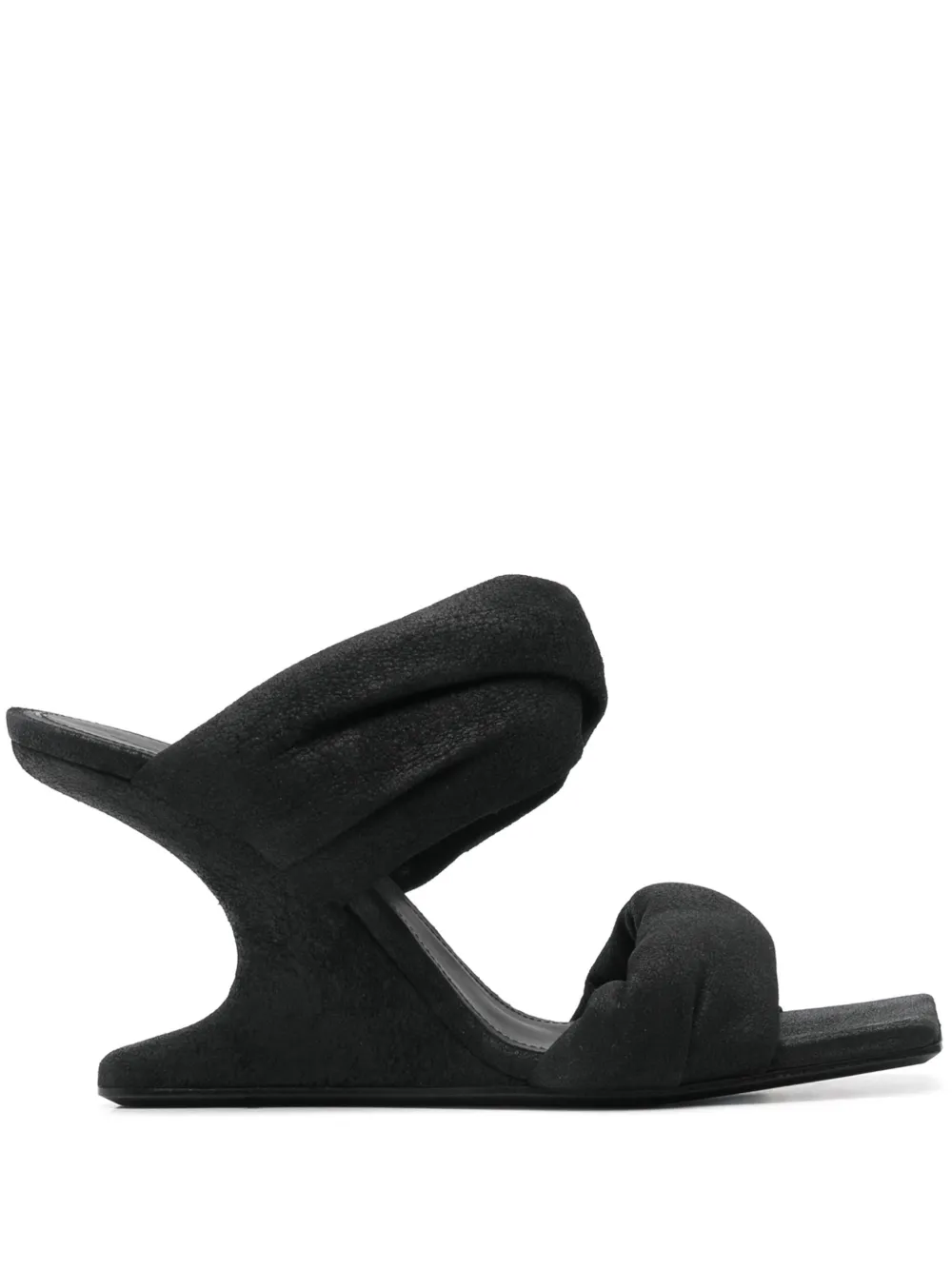 Rick Owens 80 mm Cantilever 8 sandalen Zwart