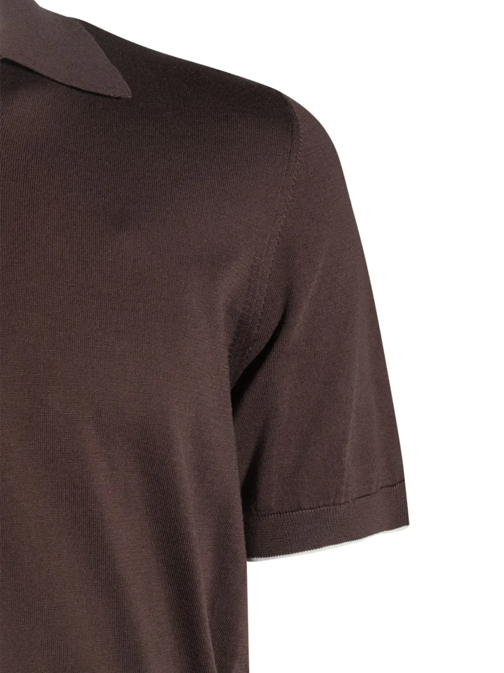 Brunello Cucinelli Katoenen poloshirt Bruin