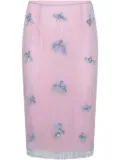 Blumarine embellished pencil skirt - Pink
