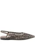 Brunello Cucinelli beaded ballerina pumps - Brown