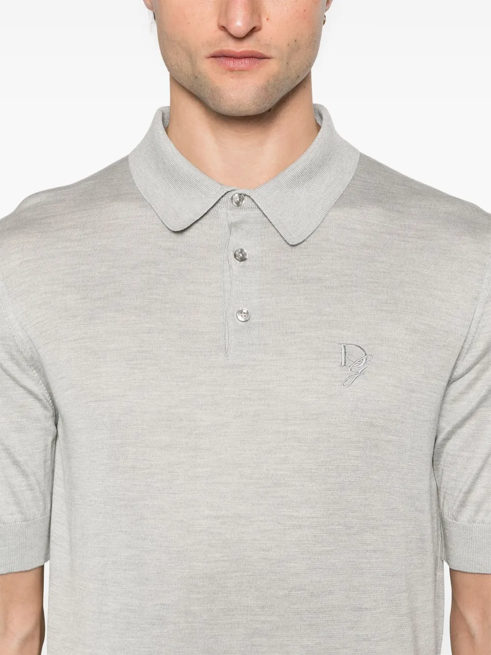 Dolce & Gabbana Zijden poloshirt Grijs