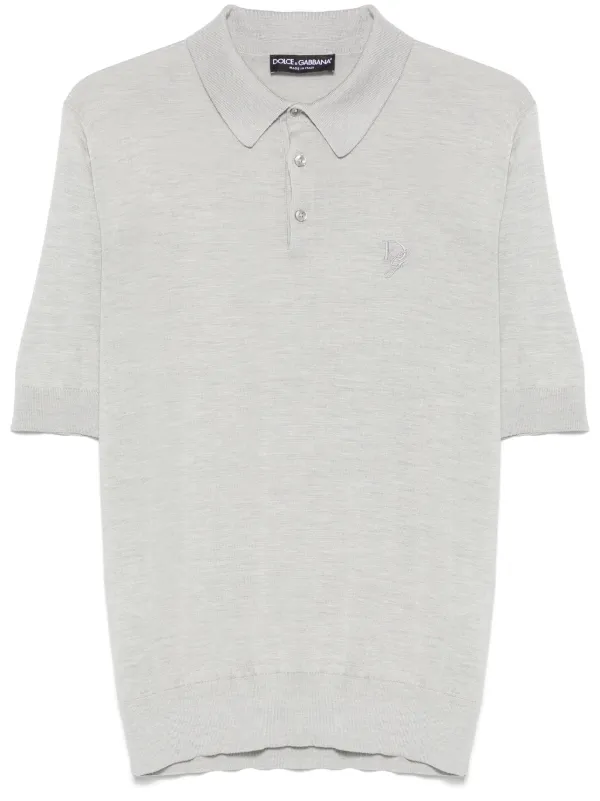Dolce Gabbana Polo In Seta Maglia Polo In Cashmere E Seta In Beige