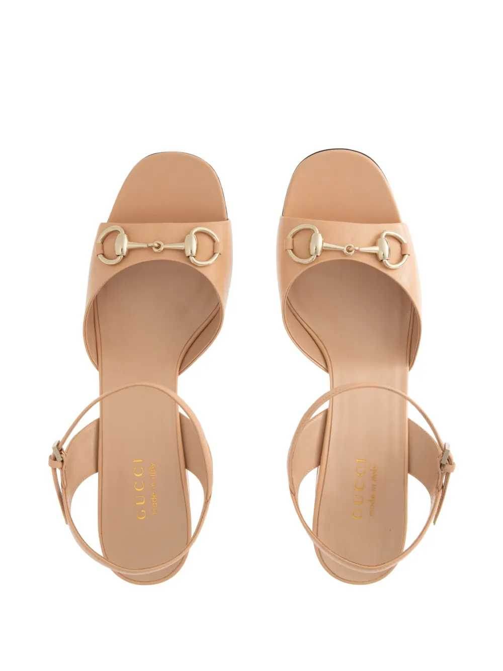 Gucci Lady Horsebit Leather Sandals In Pink