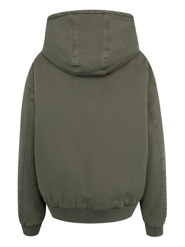 Miu Miu Hooded Padded Jacket | Green | FARFETCH RO