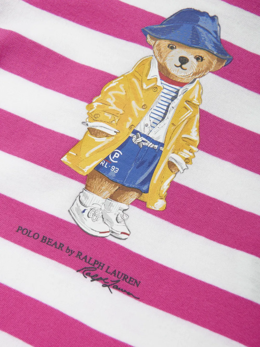 POLO RALPH LAUREN KIDS Polo Bear T-shirt met borduurwerk Roze