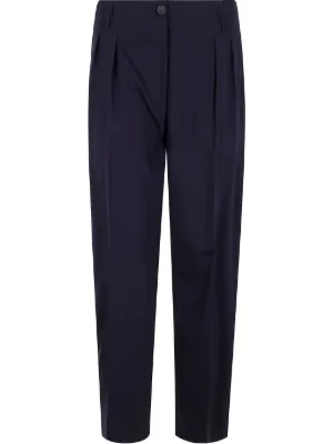 パンツ Erika Cavallini Tailored Trousers With Satin Logo Waistband Erika Cavallini Tailored pants - Black - Women | P3SZ24Y690