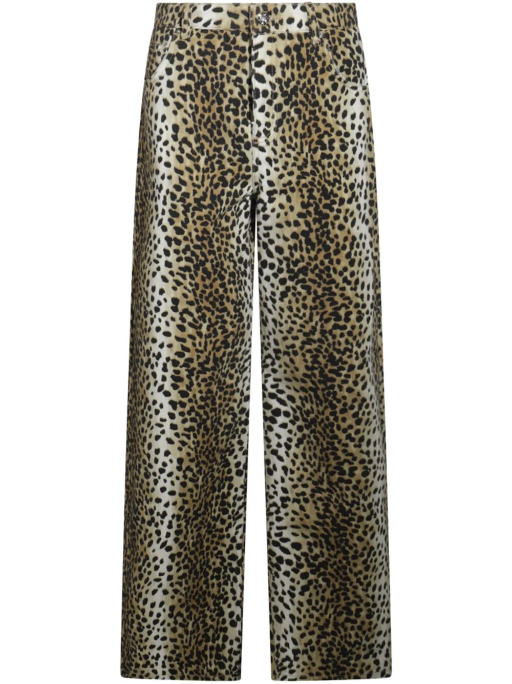 leopard-print jeans