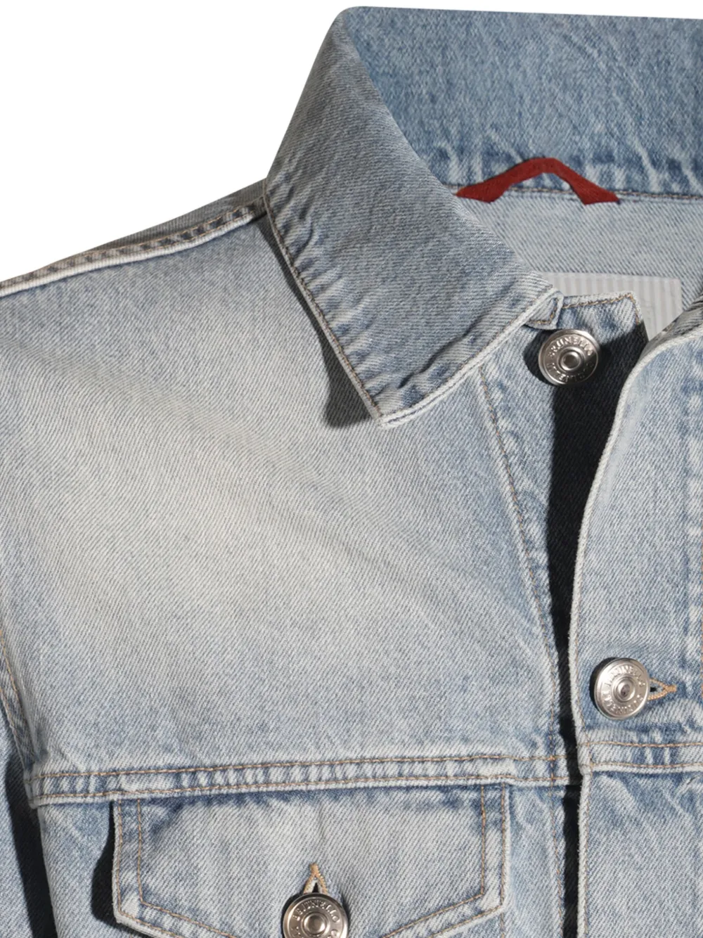 Brunello Cucinelli Denim jack Blauw