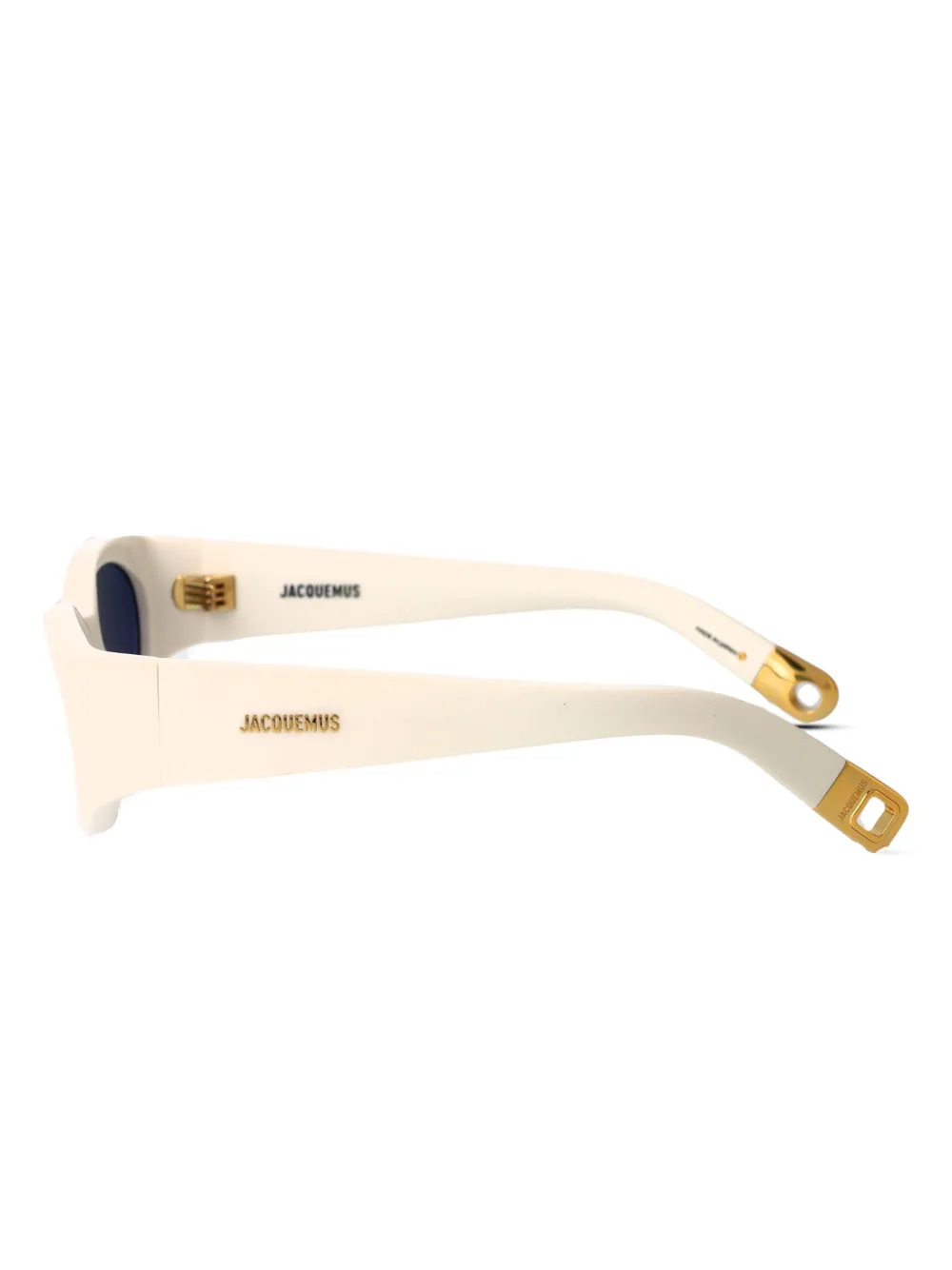 Jacquemus Zonnebril met logoprint Wit