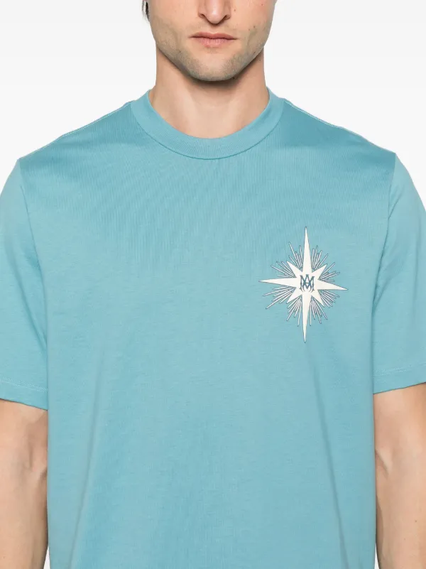 【関税込み】AMIRI ブルー 'Amiri' Starburst Tシャツ AMIRI Starburst Tシャツ | ブルー | FARFETCH JP
