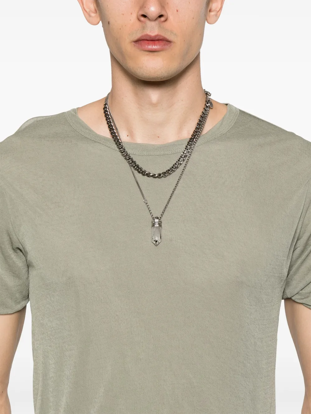 Rick Owens Gelaagd T-shirt Groen