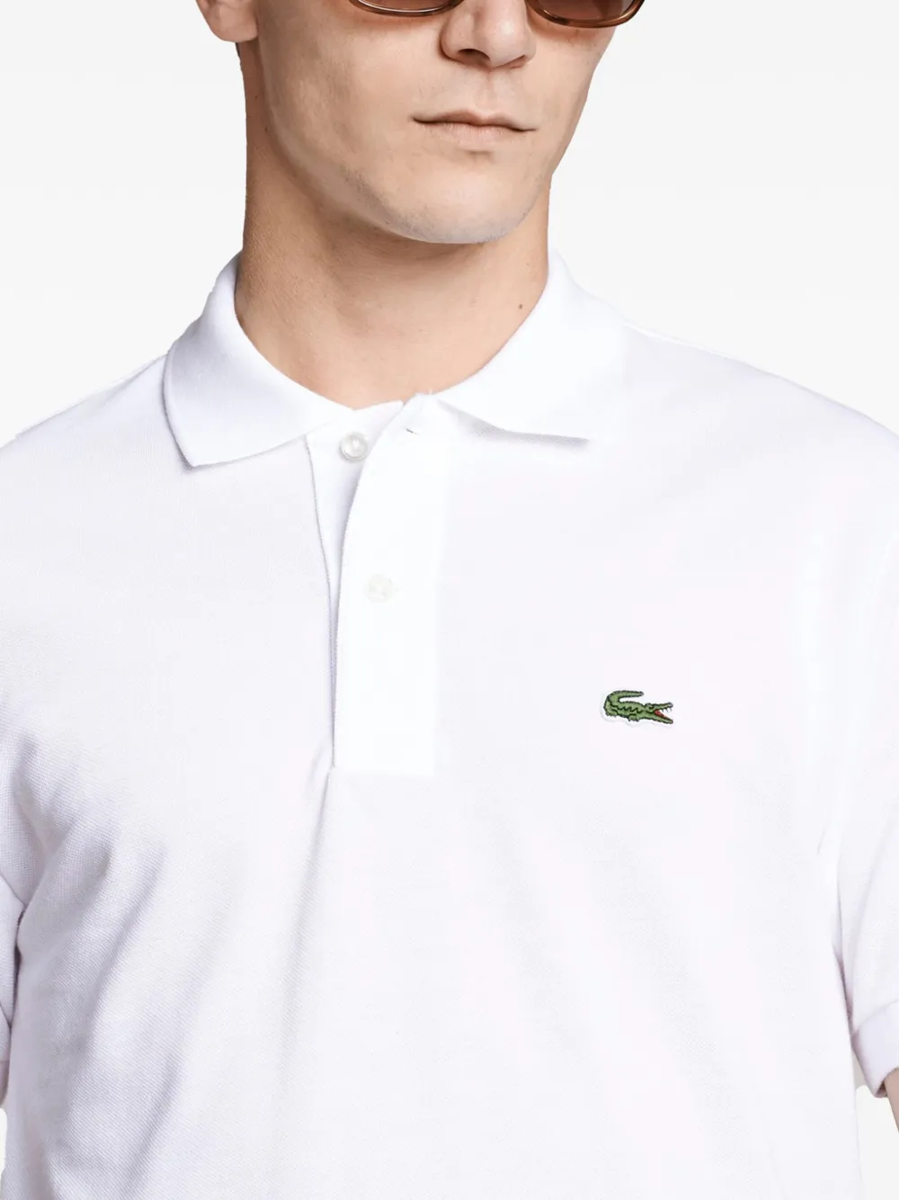 Lacoste Poloshirt met applicatie - Wit