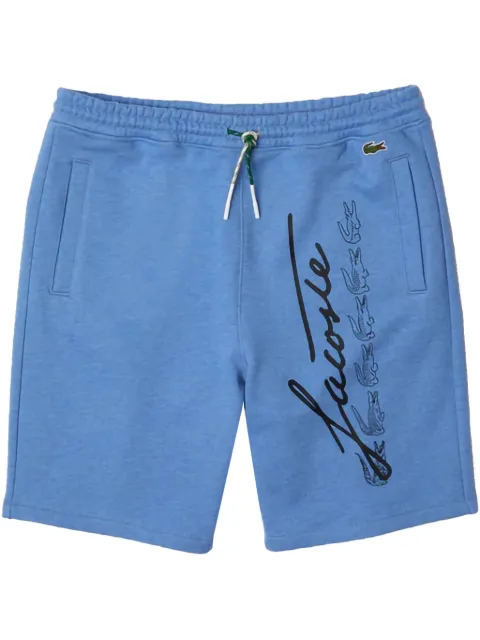 Lacoste printed cotton "Blue" track shorts