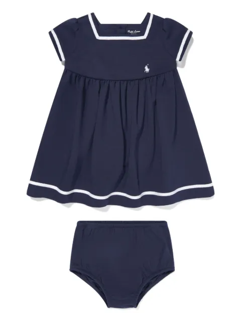 POLO RALPH LAUREN KIDS Polo Pony-embroidered dress (set of two)