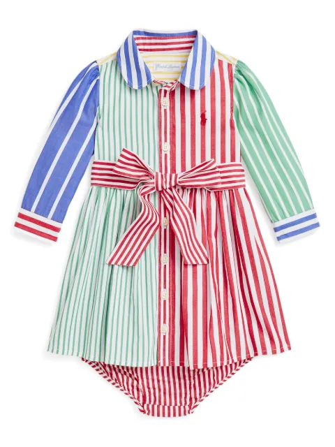 POLO RALPH LAUREN KIDS vestido con motivo de rayas