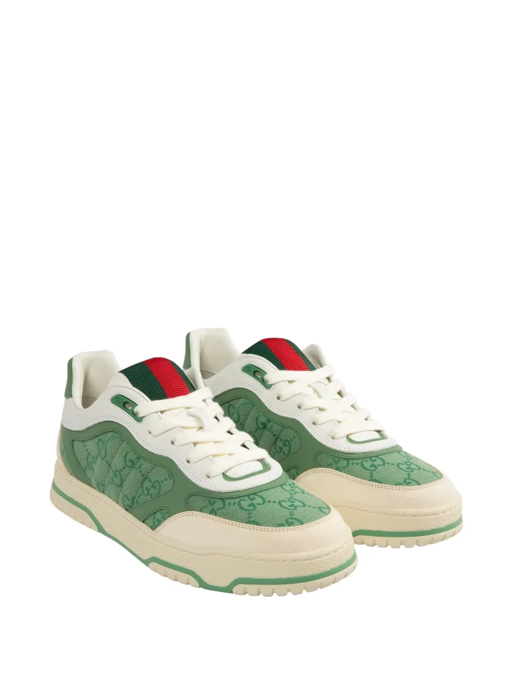 Gucci Re-web Series Of Low-cut Casual Shoes In Green