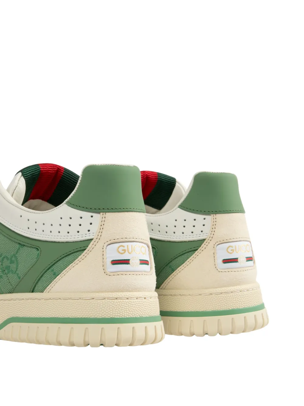 Gucci Re-web Series Of Low-cut Casual Shoes In Green