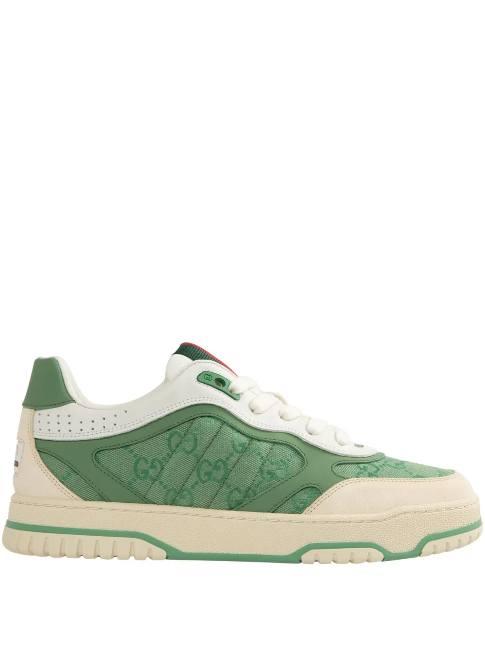 Gucci Re-web Series Of Low-cut Casual Shoes In Green