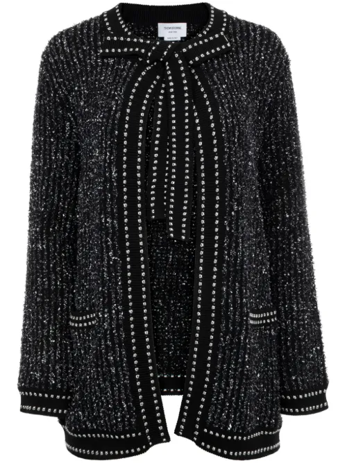 Cardigan à détails en tweed - Thom Browne - Modalova