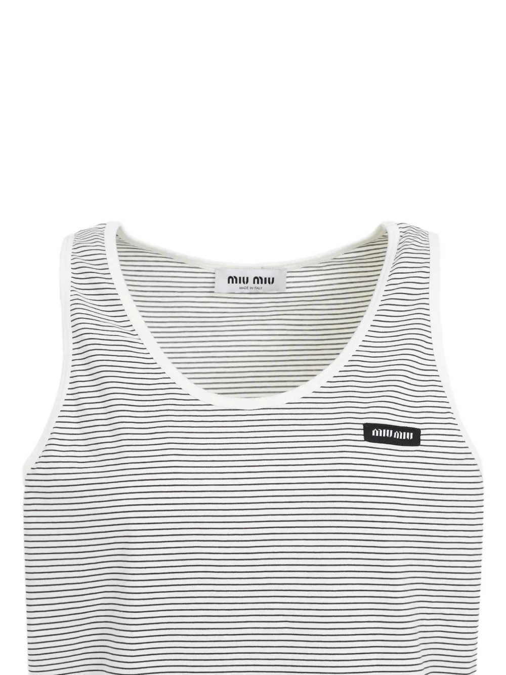 Miu Gestreepte tanktop Wit