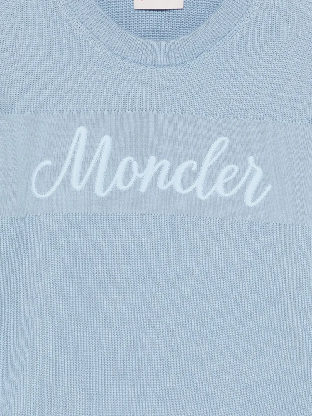 Moncler Enfant Trui met geborduurd logo Blauw