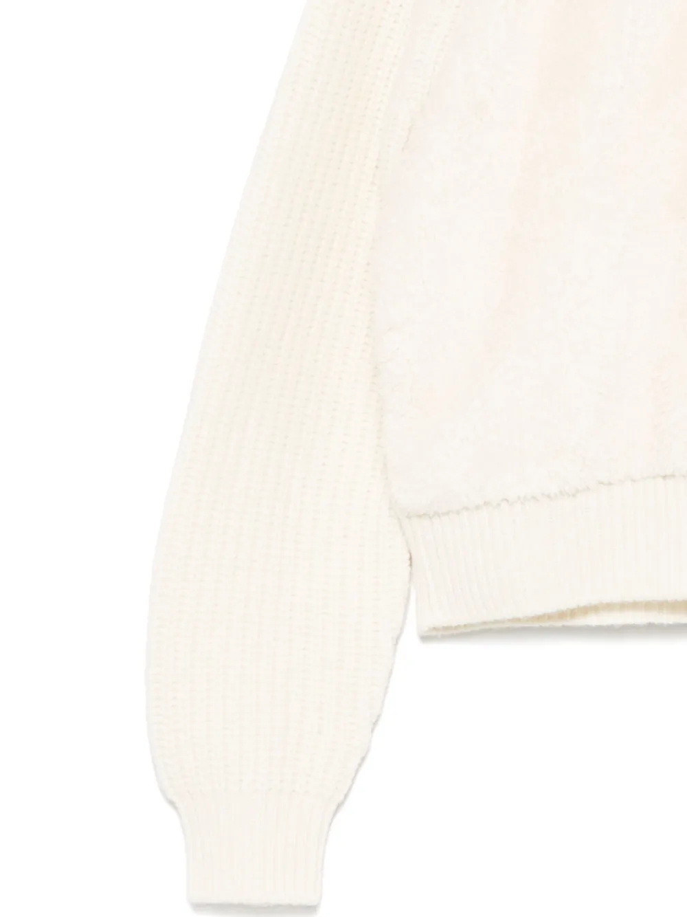 Moncler Enfant Gebreide hoodie Beige