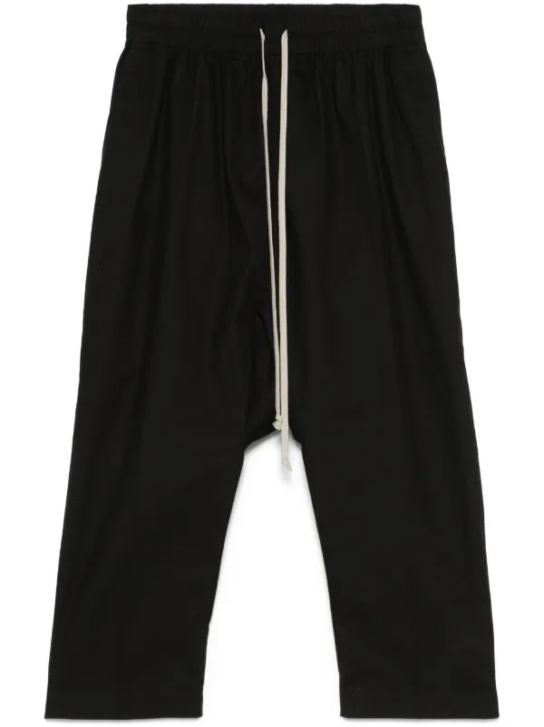 Rick Owens ドローストリング クロップドパンツ | ブラック | FARFETCH JP