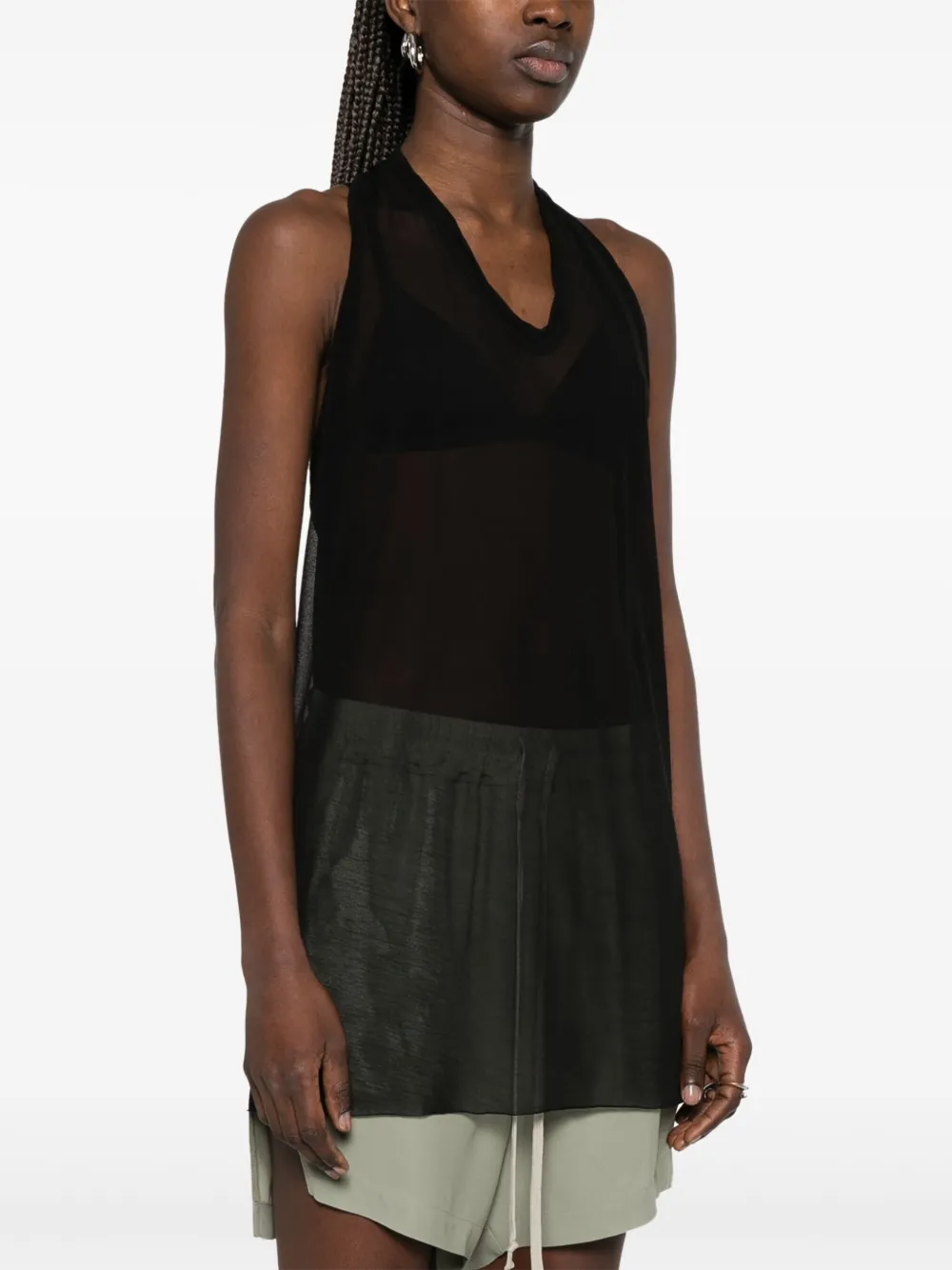 Rick Owens Halter top Zwart