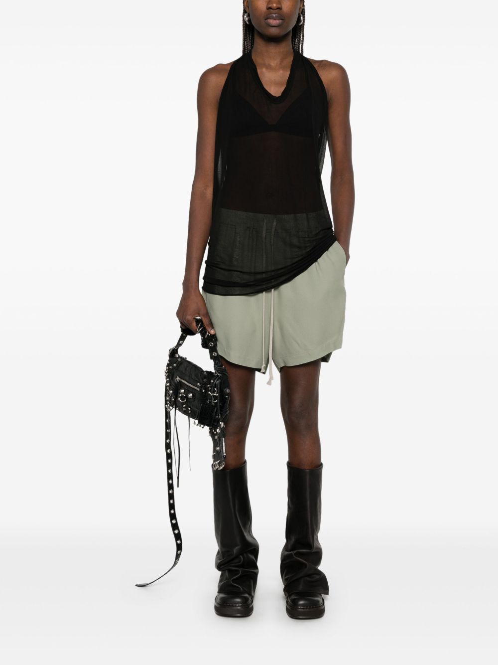 Rick Owens Halter top - Zwart