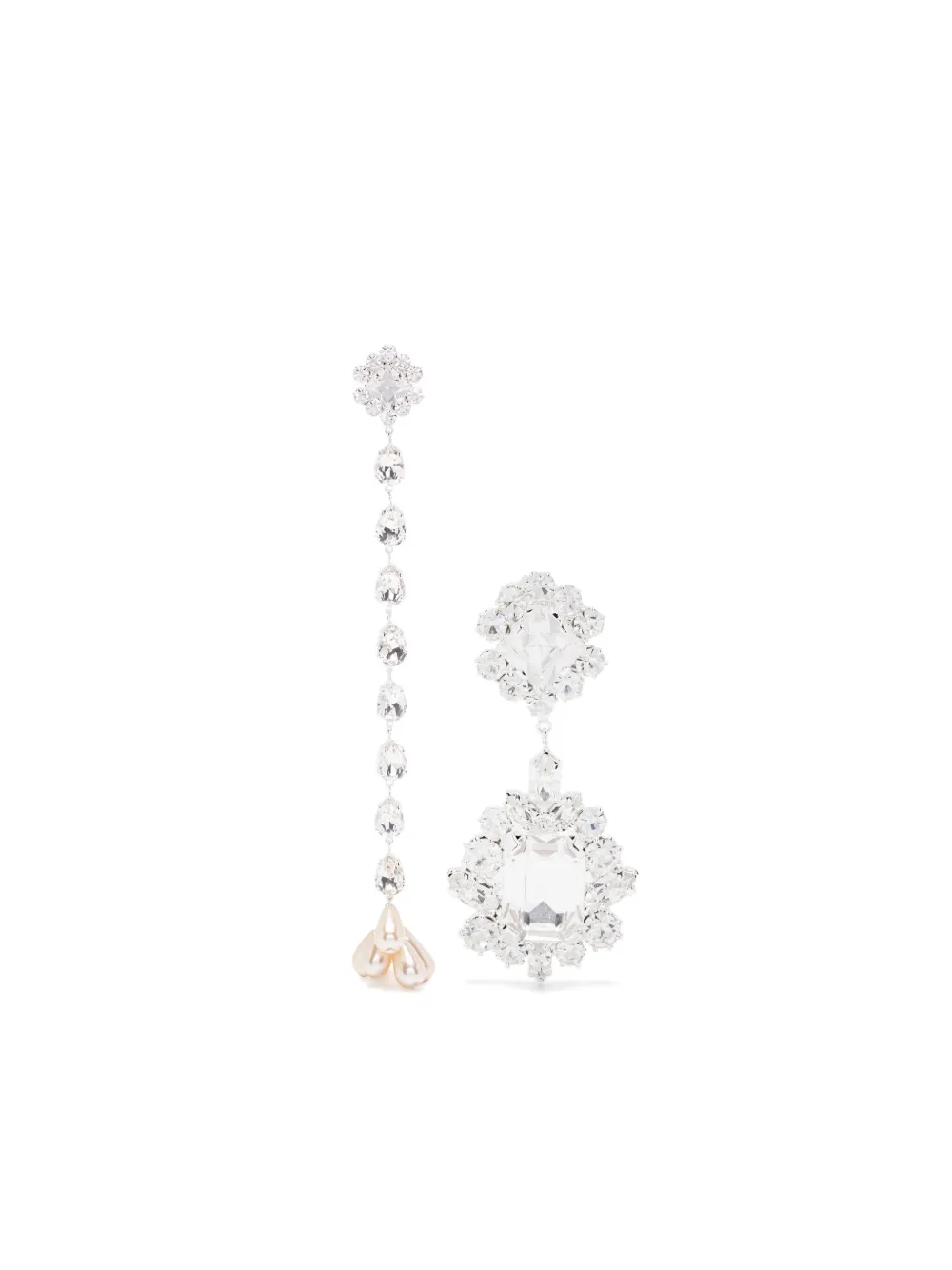 Magda Butrym aretes asimétricos con cristal | plateado | Image 1